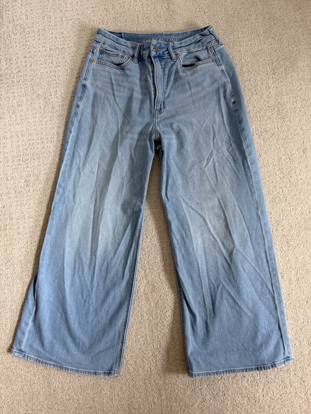 American Eagle Outfitters Light Blue Wide Leg Jeans